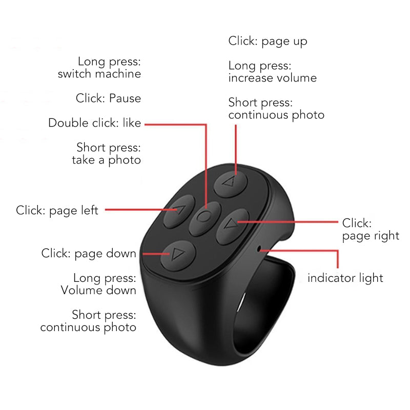 🎁Christmas Day 49% OFF!🎁 TikTok Control Ring Fingertip Wireless Bluetooth Remote Control